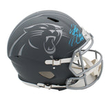 Steve Smith Sr Signed Panthers Speed Authentic Slate Helmet "Agent 89" Insc