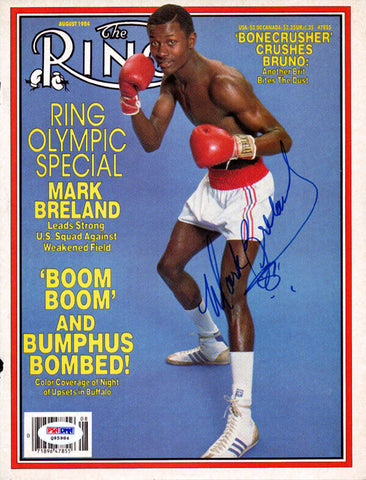 Mark Breland Autographed Signed The Ring Magazine Cover PSA/DNA #Q95984