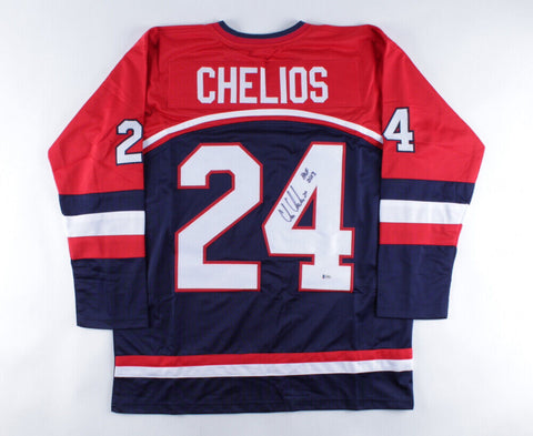 Chris Chelios Signed Team USA Jersey Inscribed "HOF 2013" (JSA COA) Blackhawks