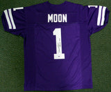 WASHINGTON WARREN MOON AUTOGRAPHED FRAMED PURPLE JERSEY "78 ROSE" MCS 177850