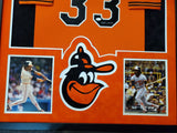 FRAMED SUEDE BALTIMORE ORIOLES EDDIE MURRAY SIGNED INSCRIBED JERSEY JSA COA