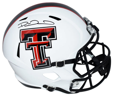 PATRICK MAHOMES SIGNED TEXAS TECH RED RAIDERS 2024 WHITE FULL SIZE SPEED HELMET