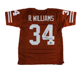 Ricky Williams Signed Texas Custom Orange Jersey with "Longhorns/Longer Blunts"