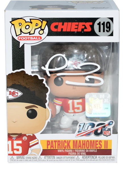 PATRICK MAHOMES SIGNED KANSAS CITY CHIEFS #119 FUNKO POP FIGURE BECKETT