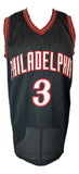 Allen Iverson Philadelphia Signed Black Basketball Jersey BAS