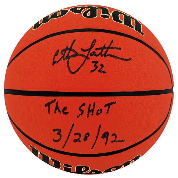 Christian Laettner Signed Wilson NCAA Legends F/S Basketball w/The Shot (SS COA)