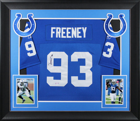 Colts Dwight Freeney Authentic Signed Blue Reebok Framed Jersey PSA/DNA #AL51205