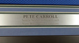 SEAHAWKS PETE CARROLL AUTOGRAPHED SIGNED FRAMED BLUE JERSEY BECKETT 158390