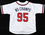 Atlanta Braves"95 W S Champs" Jersey Signed by (6) Justice, Klesko, Avery, Lopez