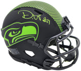 DEVON WITHERSPOON AUTOGRAPHED SEAHAWKS ECLIPSE BLACK MINI HELMET MCS 221343