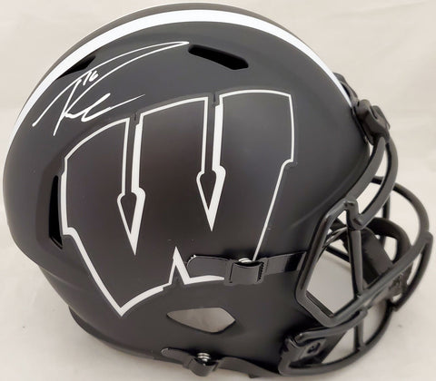 RUSSELL WILSON AUTO WISCONSIN ECLIPSE BLACK FULL SIZE HELMET RW HOLO 194001