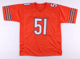 Dick Butkus Signed Chicago Bears Orange Jersey (JSA) 8xPro Bowl (1965-1972) L.B