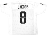 LAS VEGAS RAIDERS JOSH JACOBS AUTOGRAPHED WHITE JERSEY BECKETT WITNESS 222008