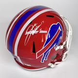 JOSH ALLEN AUTOGRAPHED SIGNED BUFFALO BILLS FS RED REPLICA HELMET BECKETT