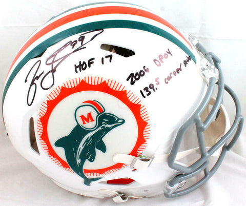 Jason Taylor Autographed Dolphins F/S Tribute Speed Authentic w/3Insc.-BAW Holo