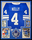 FRAMED TORONTO MAPLE LEAFS RED KELLY AUTOGRAPHED SIGNED JERSEY JSA COA