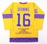 Marcel Dionne Signed Los Angeles Kings Stat Jersey Inscribed "HOF 92" (PSA)