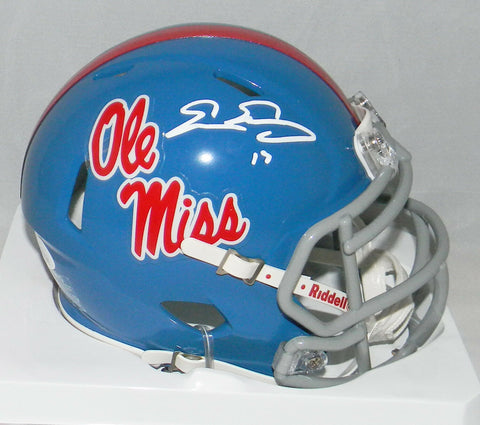 EVAN ENGRAM AUTOGRAPHED SIGNED MISSISSIPPI OLE MISS REBELS SPEED MINI HELMET JSA