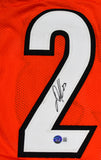 Dax Hill Autographed Orange Pro Style Jersey-Beckett W Hologram *Black