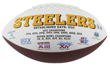 Steelers Pat Freiermuth Authentic Signed White Panel Logo Football BAS Witnessed