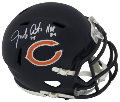 Jim Covert Signed Chicago Bears Riddell Speed Mini Helmet w/HOF'20 -SCHWARTZ COA