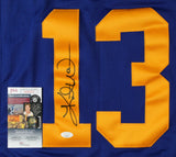 Kurt Warner Signed St. Louis Rams Jersey (JSA COA) Super Bowl XXXIV MVP Q,B.