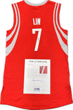 Jeremy Lin signed jersey PSA/DNA AUTO 10 Houston Rockets Autographed