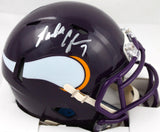 Randall Cunningham Autographed Vikings 83-01 Speed Mini Helmet- Beckett W Holo