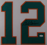 BOB GRIESE (Dolphins white TOWER) Signed Autographed Framed Jersey JSA