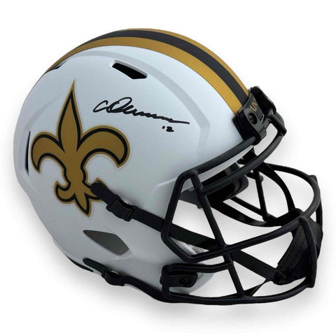 Chris Olave Autographed Signed Saints Lunar Speed Rep Helmet - Beckett