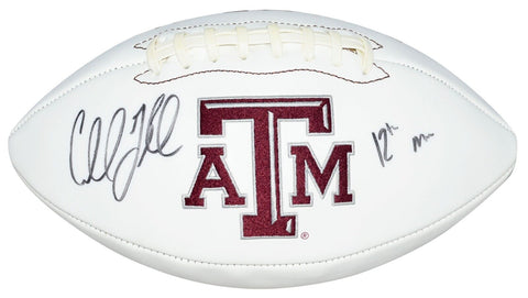 CULLEN GILLASPIA AUTOGRAPHED TEXAS A&M AGGIES WHITE LOGO FOOTBALL W/ 12TH MAN