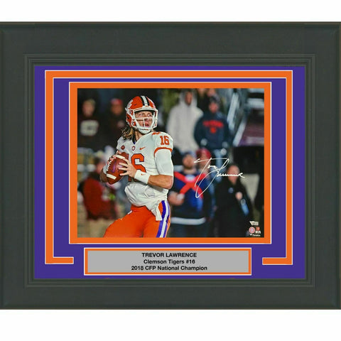 FRAMED Autographed/Signed TREVOR LAWRENCE Clemson 16x20 Photo Fanatics COA Auto