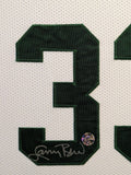 FRAMED BOSTON CELTICS LARRY BIRD AUTOGRAPHED SIGNED JERSEY LARRY BIRD HOLO