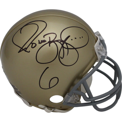 Jerome Bettis Autographed/Signed Notre Dame VSR4 Mini Helmet Beckett 46607