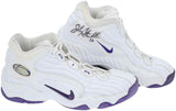 John Stockton Twice Signed Game Used Utah Jazz 1997-98 Nike Sneakers BAS+Mears