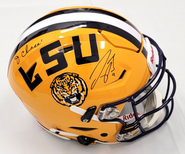 Joe Burrow & Ja'Marr Chase Signed LSU Tigers Speed Flex Helmet Fanatics Beckett