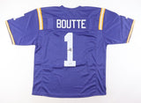 Kayshon Boutte Signed LSU Tigers Jersey (Beckett) 2023 Patriots Draft Pick W.R.