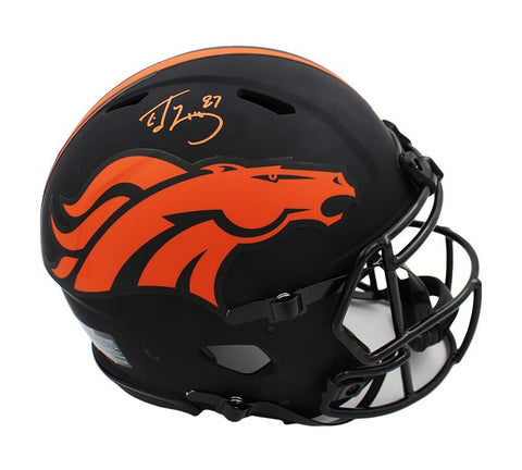 Ed McCaffrey Signed Denver Broncos Speed Speed Authentic Eclipse NFL Helmet