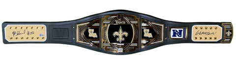 Rashid Shaheed Autographed "Geaux Saints!" Championship Title Belt Beckett