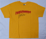 Hulk Hogan Autographed Yellow WWE Hulkamania T-Shirt "Hulkster" JSA #WA745516