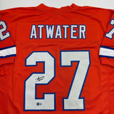 Autographed/Signed Steve Atwater Denver Retro Orange Jersey Beckett BAS COA