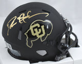 Deion Sanders Signed Colorado Buffaloes Black Speed Mini Helmet-Beckett W Holo