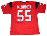 BENARDRICK McKINNEY AUTOGRAPHED SIGNED HOUSTON TEXANS #55 RED JERSEY TRISTAR