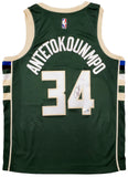 BUCKS GIANNIS ANTETOKOUNMPO AUTOGRAPHED GREEN NIKE JERSEY SIZE L BECKETT 197447