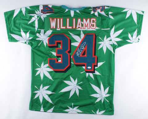 Ricky Williams Signed Miami Dolphins Weed Jersey (JSA COA) Smoke Weed Everyday