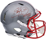 EDDIE GEORGE AUTO OHIO STATE FLASH FULL SIZE AUTH HELMET HEISMAN BECKETT 197133