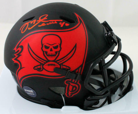 Mike Alstott Signed Tampa Bay Bucs Eclipse Speed Mini Helmet - Beckett W *Red