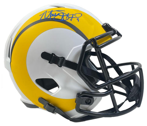 MATTHEW STAFFORD Autographed Rams Lunar Eclipse Full Size Speed Helmet FANATICS