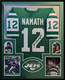 FRAMED NEW YORK JETS JOE NAMATH AUTOGRAPHED SIGNED JERSEY JSA COA