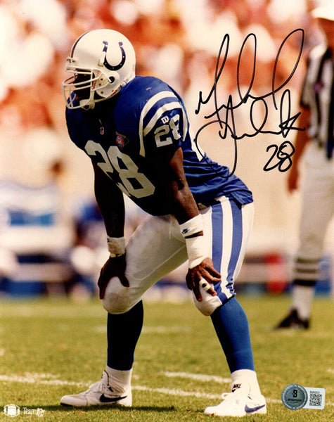 Marshall Faulk Autographed Indianapolis Colts 8x10 Photo Beckett 47750